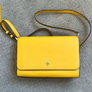 Tory Burch Emerson Combo Cross-Body Bag in Yellow